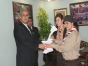 İzcilerden Yozgat Milli Eğitim Müdürü Sebahattin Gamsız'ı Ziyaret