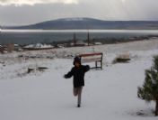 Ahlat'ta Kısa Süreli Kar Yağışı