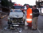 Kaza Yapan Lpg'li Otomobil Paniğe Yol Açtı