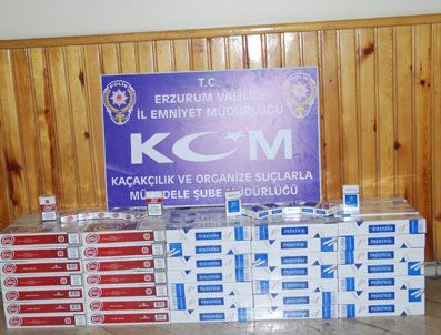 Erzurum'da 3 bin 365 paket kaçak sigara ele geçirildi
