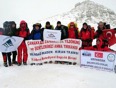 Çanakkale Şehitlerini Uludağ'ın Zirvesinde Andılar