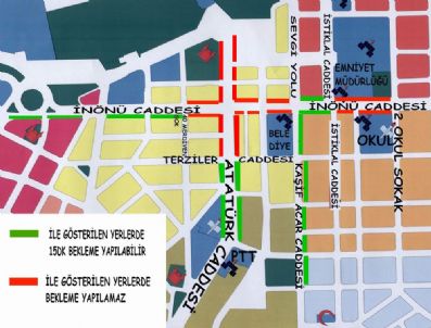PTT  - Bandırma Şehir Merkezinde 15 Dakikalık Park Uygulaması