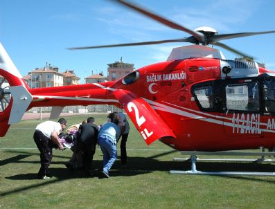 Kalp Krizi Geçirdi Hava Ambulansla Konya'ya Sevk Edildi