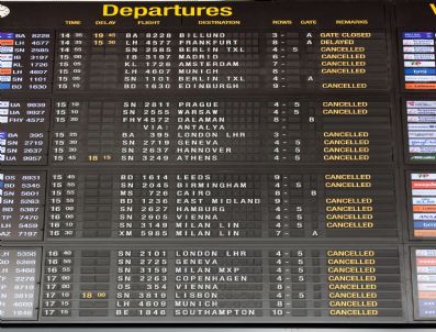 Belgıum Zaventem Aırport Illustratıon Flıghts Cancelled