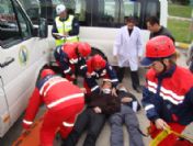 Domaniç Devlet Hastanesi'nde Gerçeğini Aratmayan Tatbikat