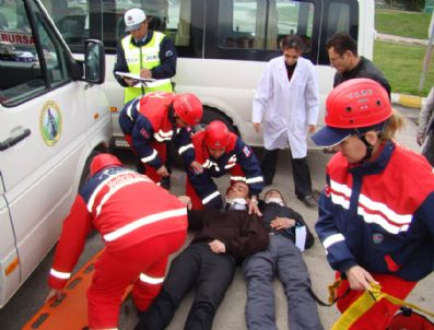 YAKUP YARDıMCı - Domaniç Devlet Hastanesi'nde Gerçeğini Aratmayan Tatbikat