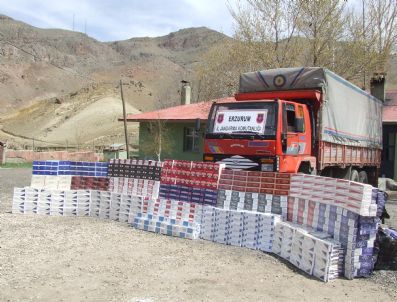 Erzurum'da 58 Bin 630 Paket Kaçak Sigara Ele Geçirildi