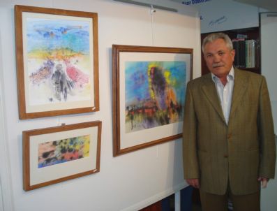 Ressam Sabri Çakar 12. Kişisel Sergisini Kütahya'da Açtı