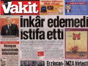Vakit Gazetesi Baykal'ın istifasını okurlarına böyle duyurdu