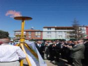 Erbaa'da Doğalgaz Meşalesi Yandı