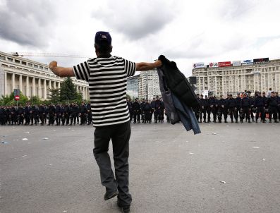 Romanıa Unıted Trade Unıon Protest