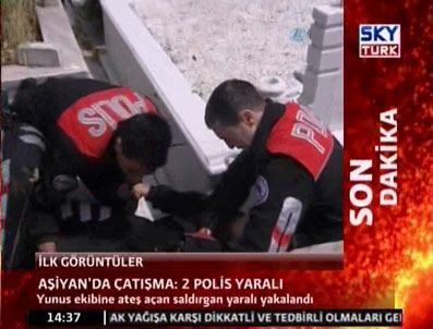 Yaralı polis böyle görüntülendi