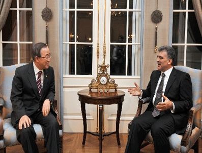Cumhurbaşkanı Gül, BM Genel Sekreteri Ban Ki-Moon'u kabul Etti