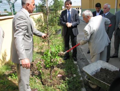FAHRI KESER - Serdivan Ticaret Meslek Lisesi Öğrencileri Okul Bahçesini Ağaçlandırdı