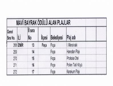 Foça Mavi Bayrağa Yeniden Kavuştu