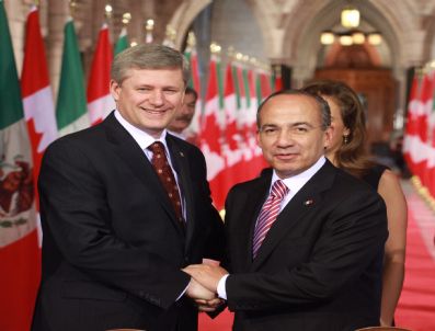 STEPHEN HARPER - Canada Mexıco Presıdet Calderon Vısıts