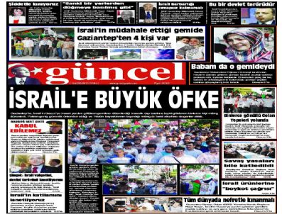 İsrail'e Yerel Basın Tepkisi