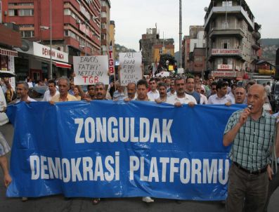 MADEN MÜHENDISLERI ODASı - Zonguldak Demokrasi Platformu'ndan İsrail'e Tepki Yürüyüşü