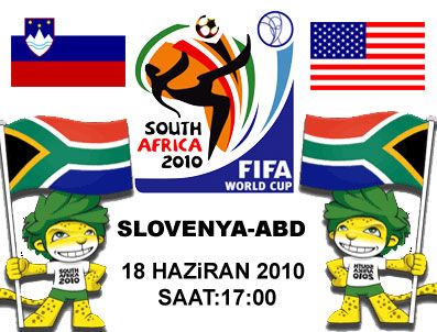 2010 FIFA Dünya Kupası C grubu Slovenya - ABD  maçı TRT1 canlı izle Haberi