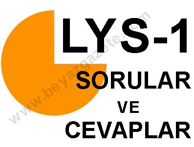 LISANS YERLEŞTIRME SıNAVLARı - LYS1 Lisans Yerleştirme Sınavı-1 (Matematik-Geometri) 2010-ÖSYM-LYS1