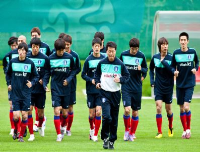 Austrıa Soccer South Korea Traınıng