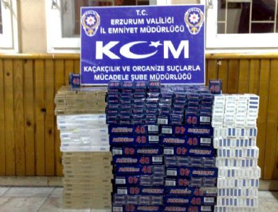 Erzurum'da 39 Bin 500 Paket Kaçak Sigara Ele Geçirildi