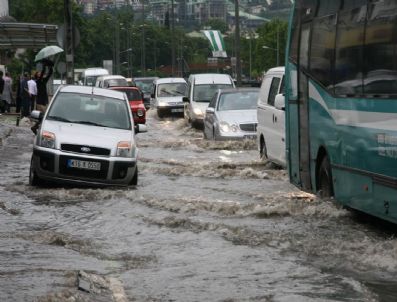 Bursa 15 Dakikalık Yağışa Teslim Oldu