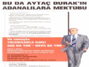 Aytaç Durak'tan Adanalılara Mektup