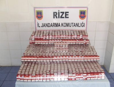Rize'de Kaçak Sigara Ele Geçirildi