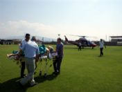 Kazada Yaralanan Genç, Ambulans Helikopterle İzmir'e Sevk Edildi