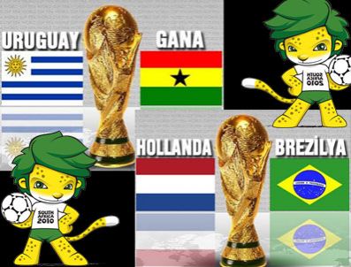 CESAR - Dünya Kupası 2010 ( Hollanda-Brezilya, Uruguay-Gana) Çeyrek Final maçları- TRT 1 canlı izle