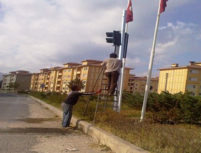 MEHMET AKBAŞ - Hisarcık'ta Sinyalizasyon Çalışması
