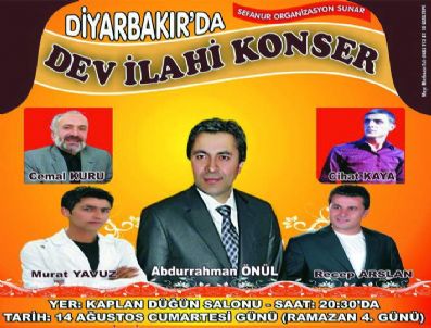 ABDURRAHMAN ÖNÜL - Diyarbakır'da 'Dev İlahi Konseri' Düzenlenecek