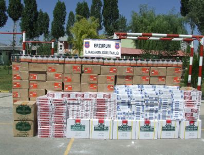 Horasan'da 67 Bin 500 Paket Kaçak Sigara Ele Geçirildi