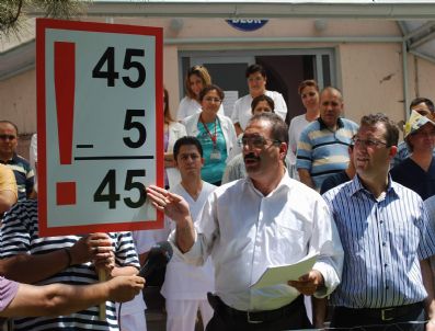 ÜNAL POLAT - Sağlık-sen'den 'Çalışma Saati' Protestosu