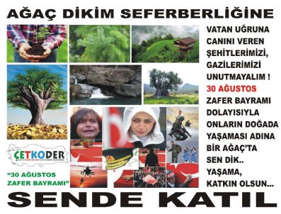 CETKODER - Felaketlerin Ardından 30 Ağustos'ta Ağaçlandırma Kampanyası