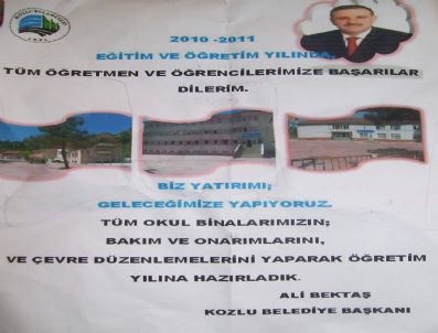 ALI BEKTAŞ - Öğrencilere Dev Afişlerle Başarı Dileği