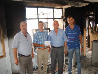 Yangın Mağduru Aileye Yardım
