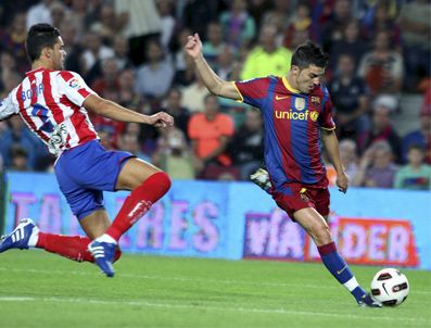 DAVİD VİLLA - Messi'nin yokluğunda Barcelona'yı galibiyete David Villa taşıdı