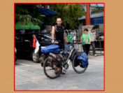 Samsun'da Pekin' bisikletle geldi