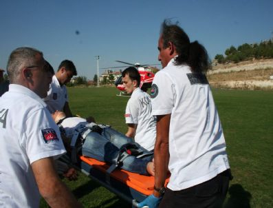SELKI - Kazazede Helikopter Ambulans İle Sevk Edildi
