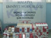 Malatya'da Kaçak Sigara Ele Geçirildi