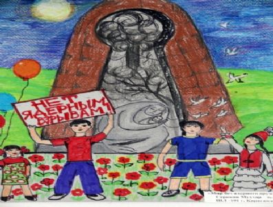 Kazak Çocuklar Hayallerindeki Dünyayı Resme Döktü