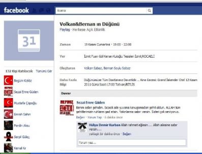 Şehidin Düğün Daveti Facebook’ta Kaldı
