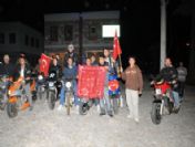 Muğla`da Motosikletli Protesto