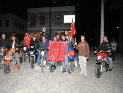 Muğla`da Motosikletli Protesto