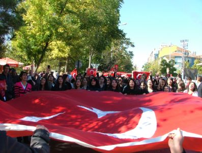 KULULU - Kulu`da Teröre Tepki Yürüyüşü