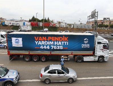 İstanbul`dan Van`a 50 Tır`lık Yardım Konvoyu