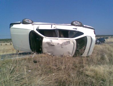 Beyşehir’de Otomobil Takla Attı: 1 Yaralı
