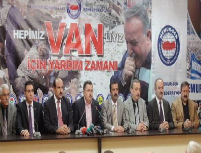 Memur-sen Van`a 415 Bin Tl Maddi Yardım Gönderiyor